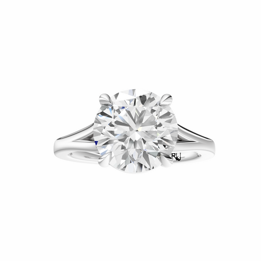 Round Solitaire Split-Shank Cathedral Setting