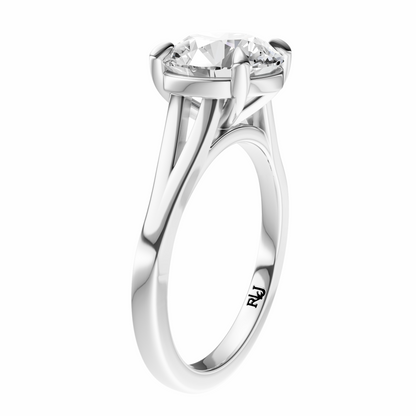 Round Solitaire Split-Shank Cathedral Setting