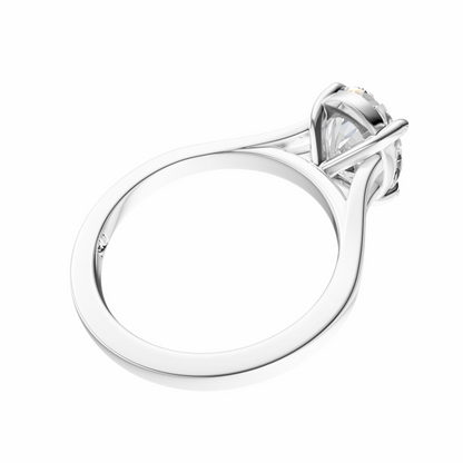 Oval Split-Shank Cathedral Solitaire Setting