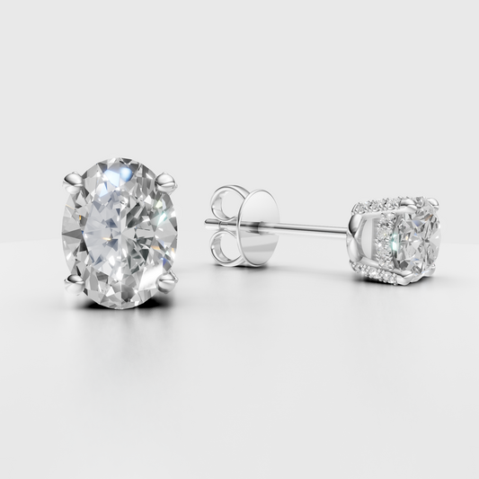 Oval Broadway Lab Diamond Earrings