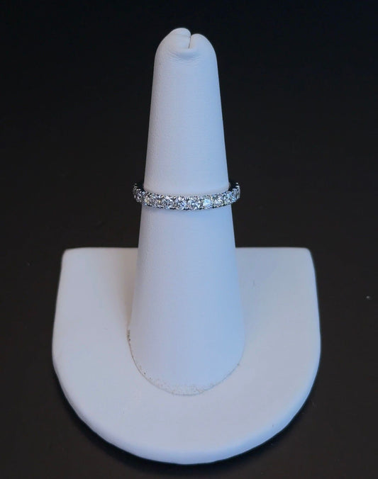0.76ctw Round Lab Diamond 14kt White Gold Band R107193-075