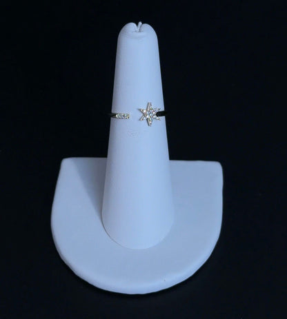 0.07ctw Lab Diamond 14kt Yellow Gold Star Ring SA5771RY