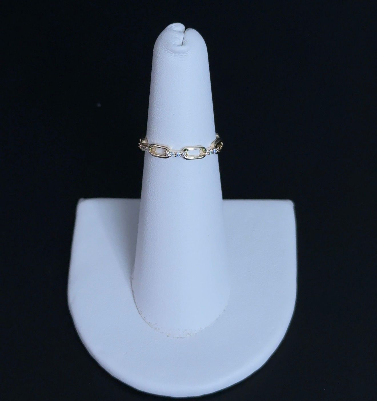 0.06ctw Lab Diamond 14kt Yellow Gold Link Ring SA5772R-Y