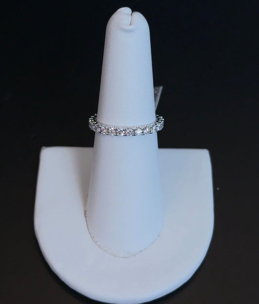 0.76ctw Round Lab Diamond 14kt White Gold Band SR7484W