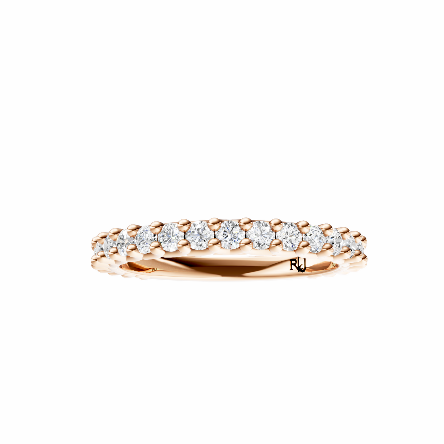 Scallop Accented Wedding Band