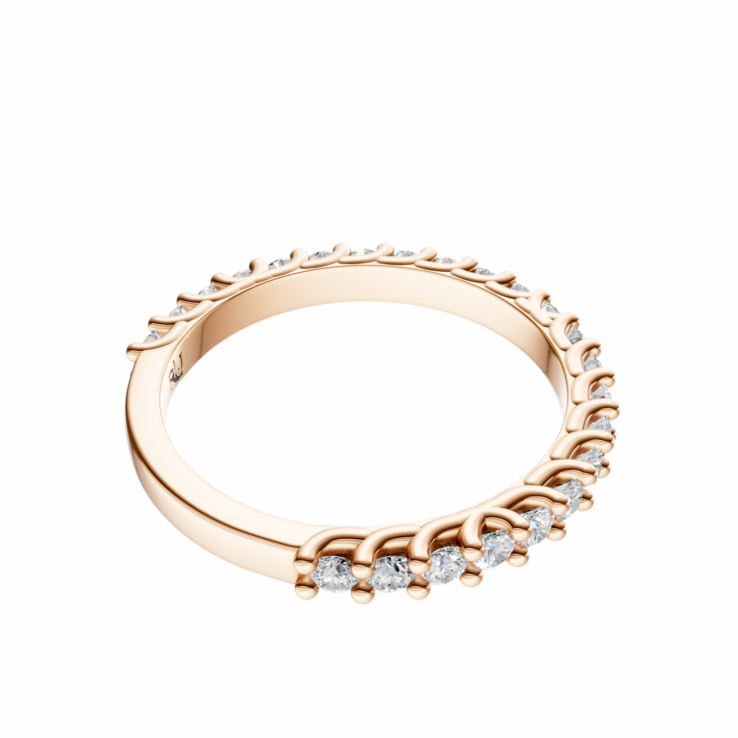 Scallop Accented Wedding Band