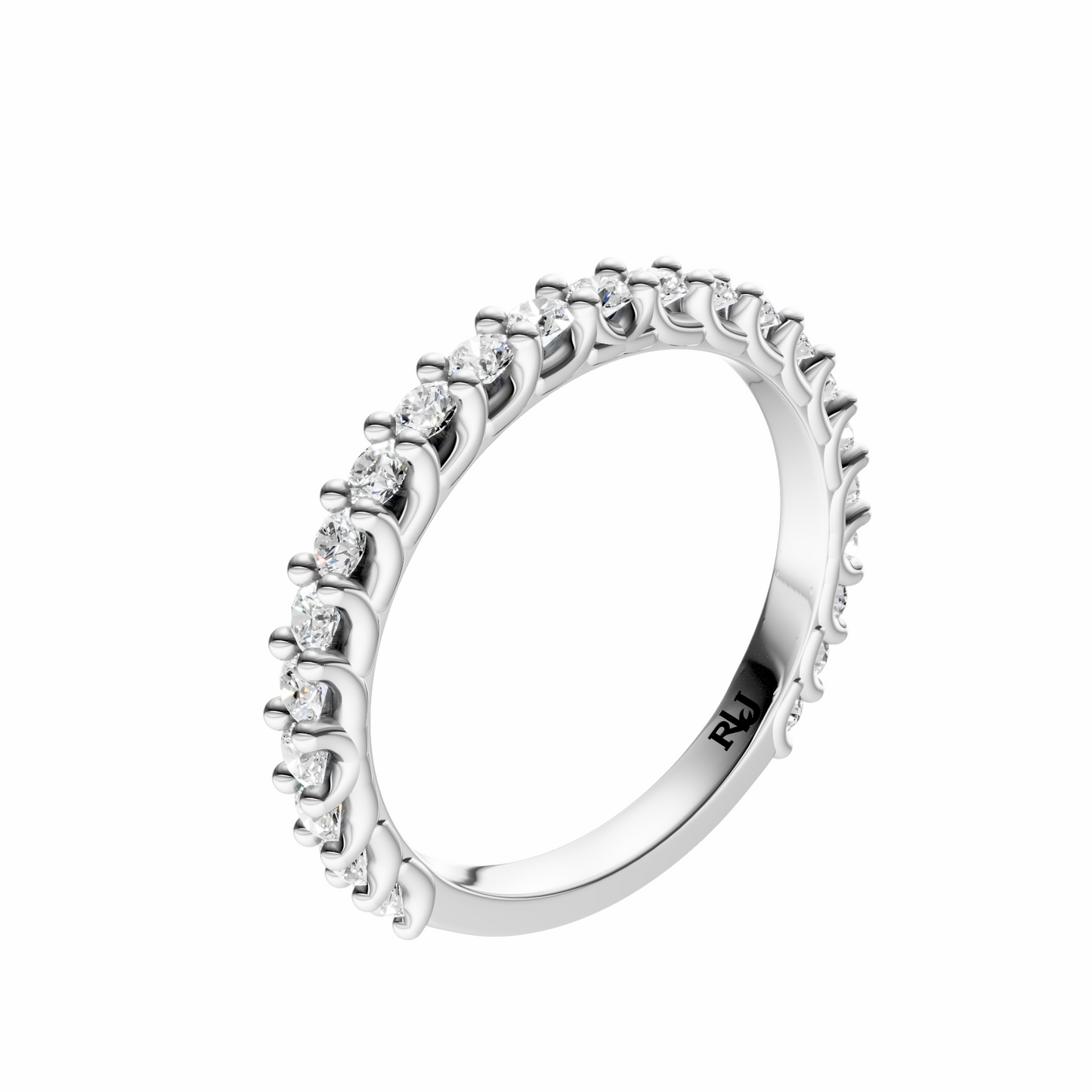 Scallop Accented Wedding Band