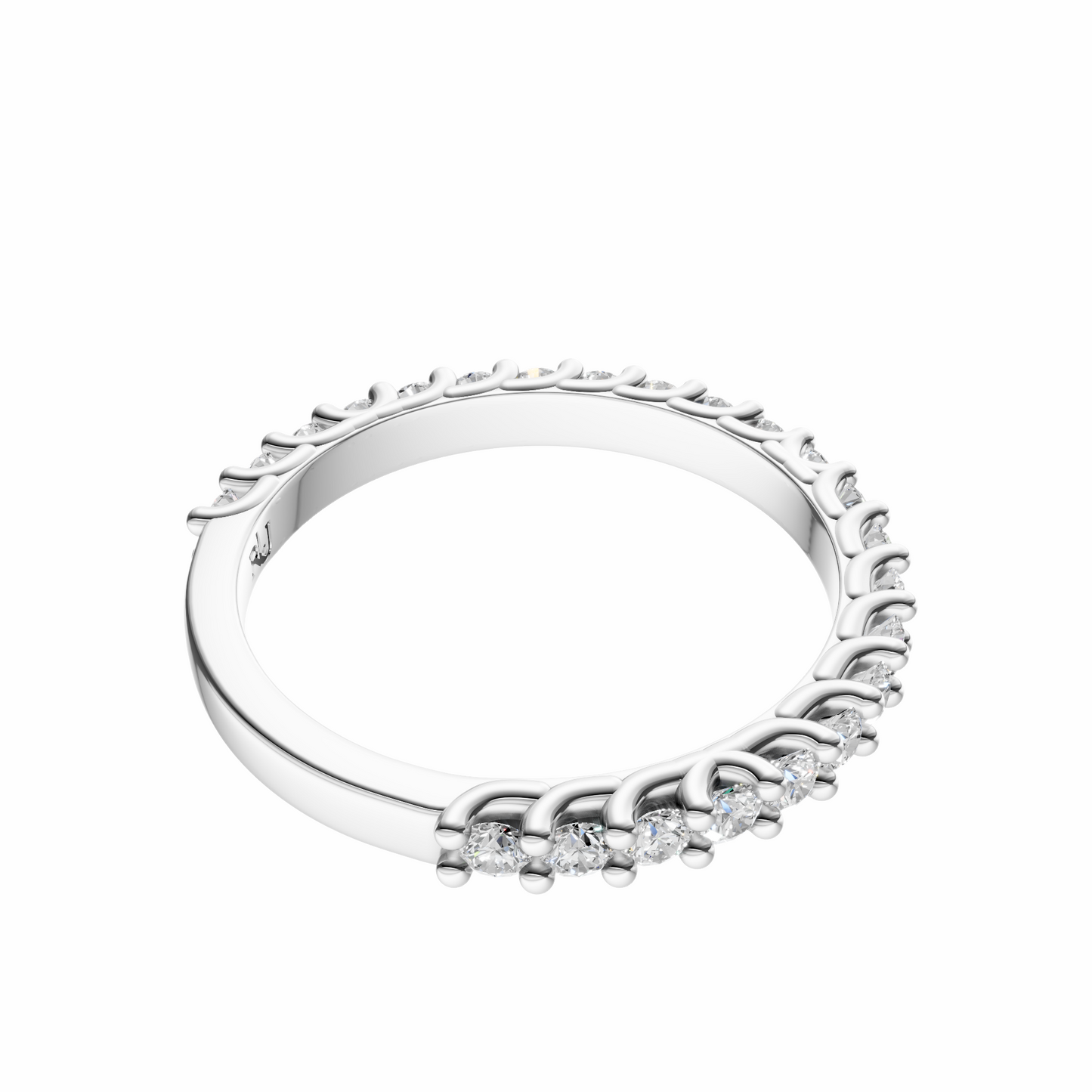 Scallop Accented Wedding Band