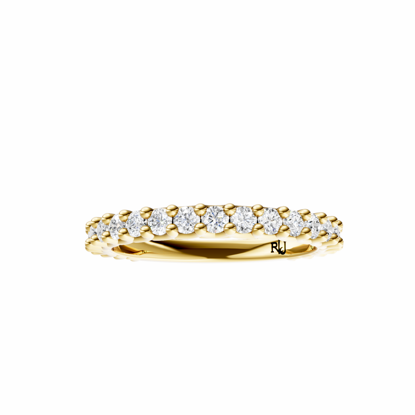 Scallop Accented Wedding Band