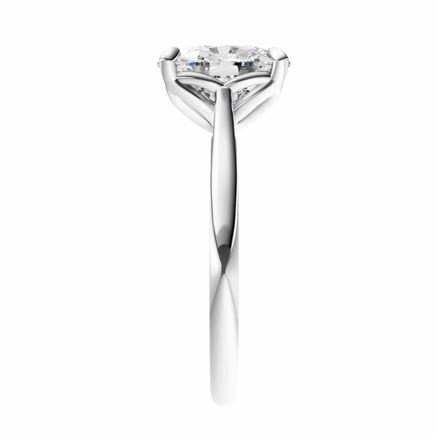 Cushion Solitaire Cathedral Tulip Setting