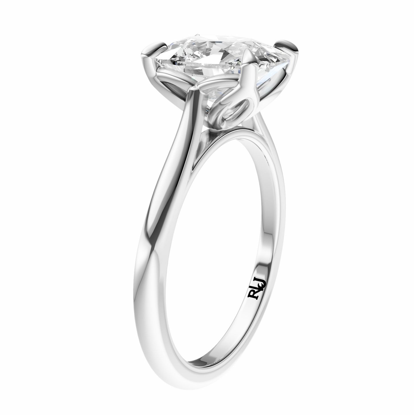 Cushion Solitaire Cathedral Tulip Setting