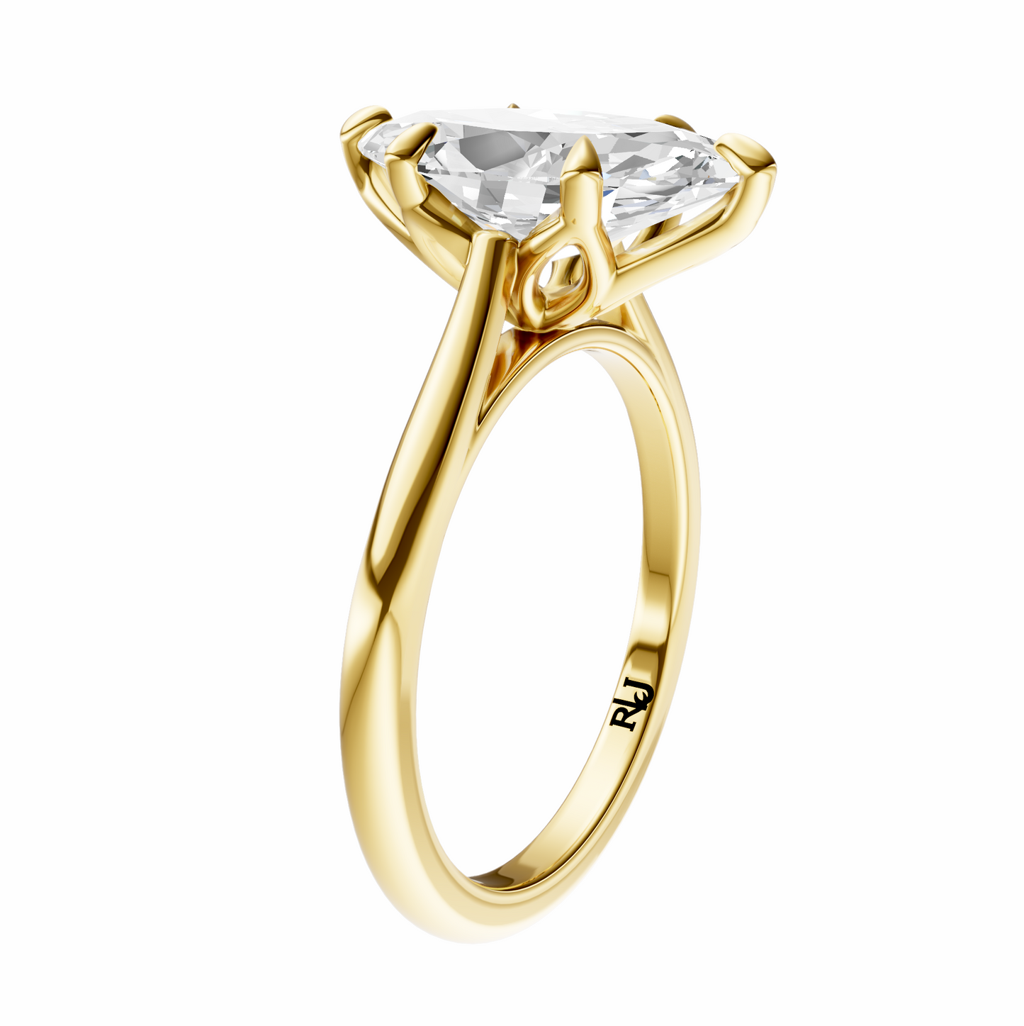 Marquise Solitaire Cathedral Tulip Setting