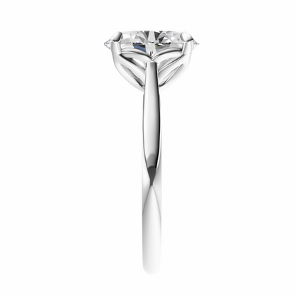Oval Solitaire Cathedral Tulip Setting