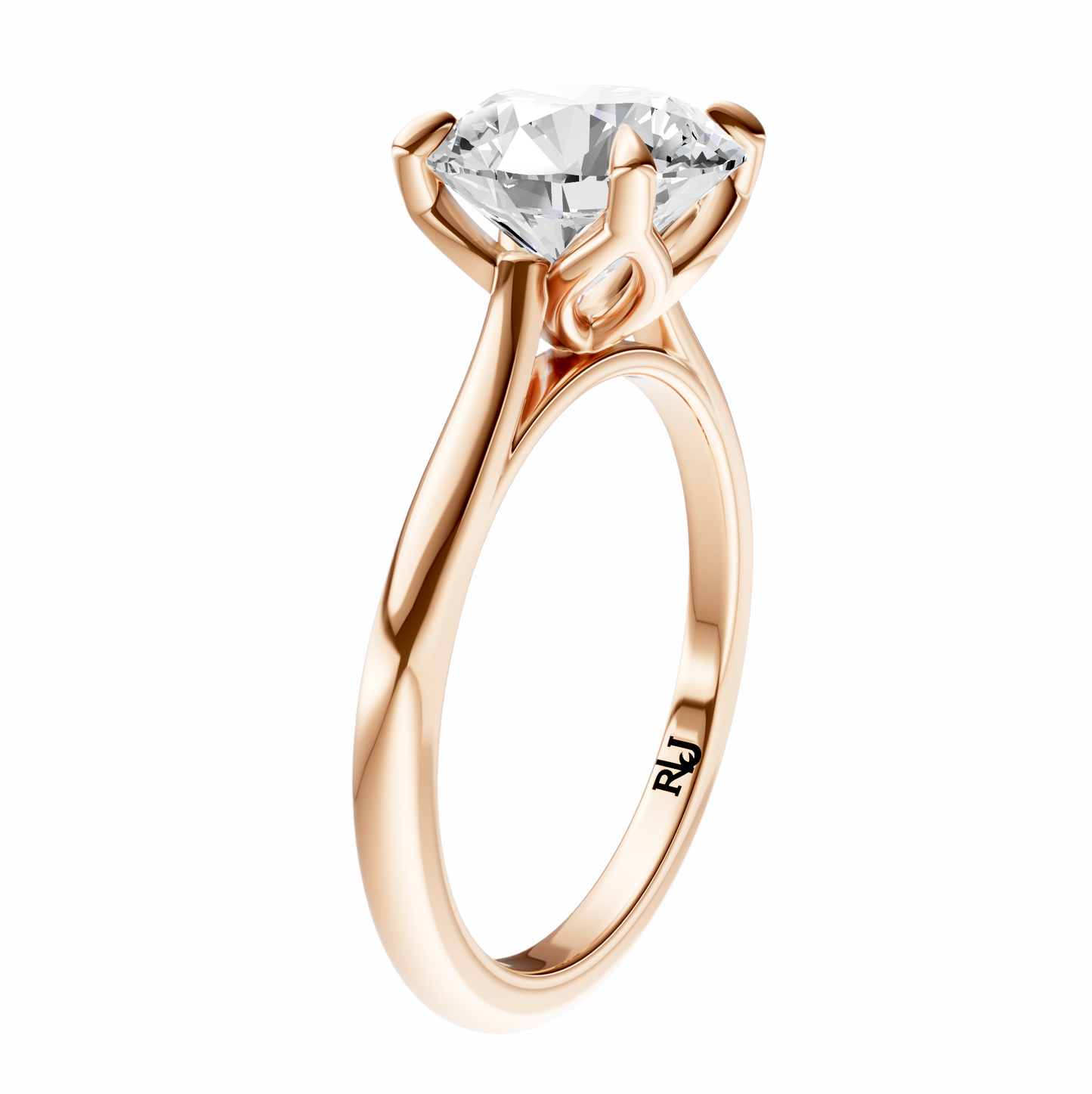 Round Solitaire Cathedral Tulip Setting
