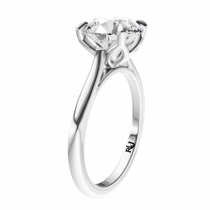 Round Solitaire Cathedral Tulip Setting