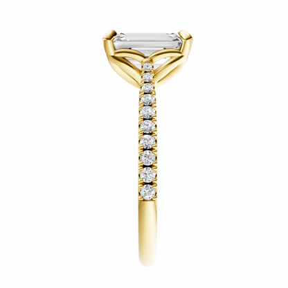 Emerald Traditional Tapered Cathedral Tulip Setting
