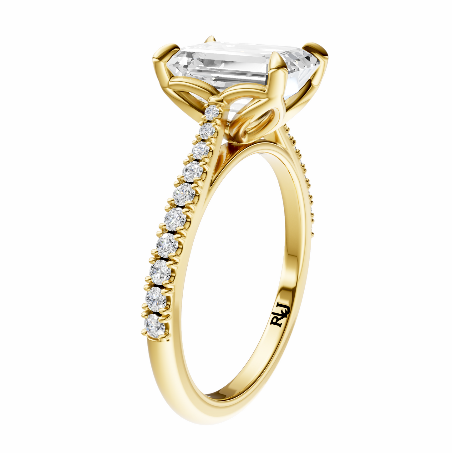 Emerald Traditional Tapered Cathedral Tulip Setting