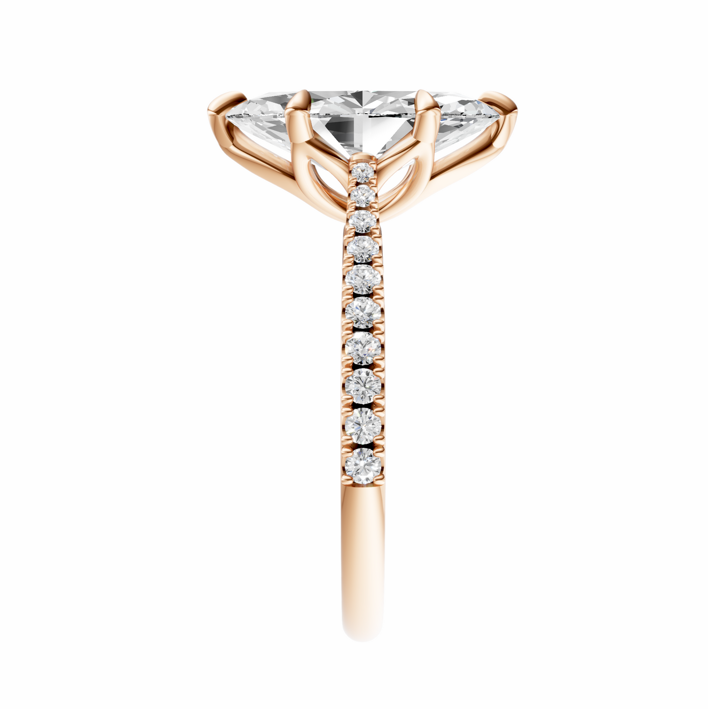Marquise Traditional Tapered Cathedral Tulip Setting