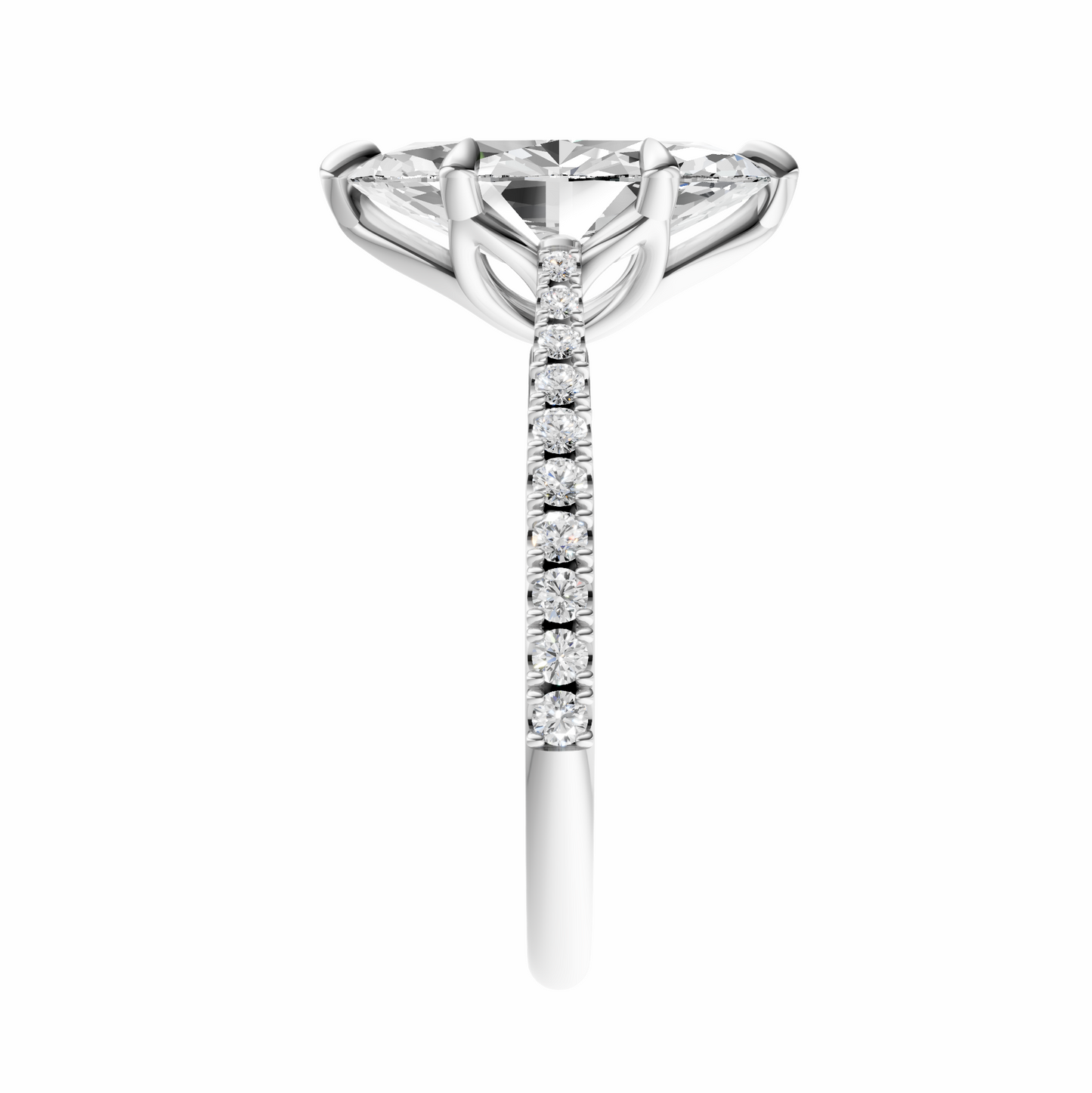 Marquise Traditional Tapered Cathedral Tulip Setting