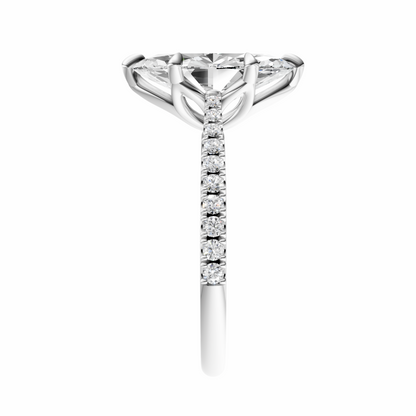 Marquise Traditional Tapered Cathedral Tulip Setting