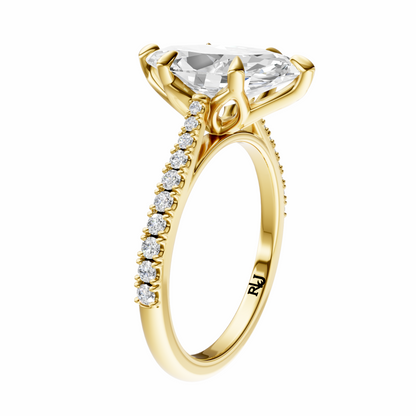 Marquise Traditional Tapered Cathedral Tulip Setting