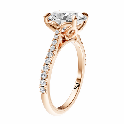 Oval Traditional Tapered Cathedral Tulip Setting