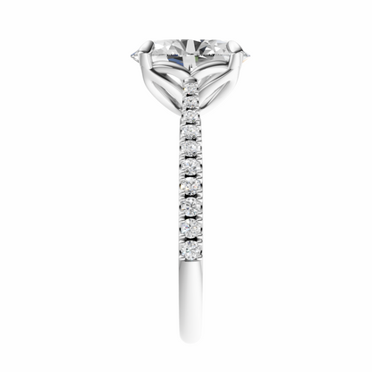 Oval Traditional Tapered Cathedral Tulip Setting