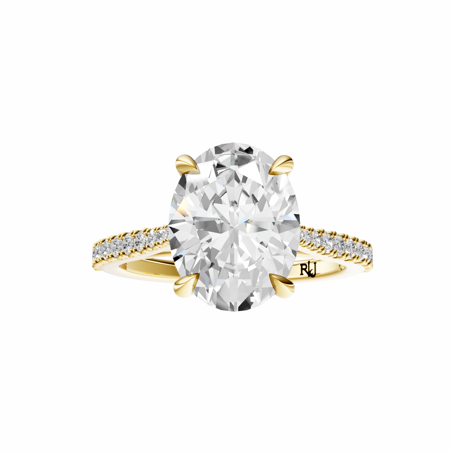 Oval Traditional Tapered Cathedral Tulip Setting