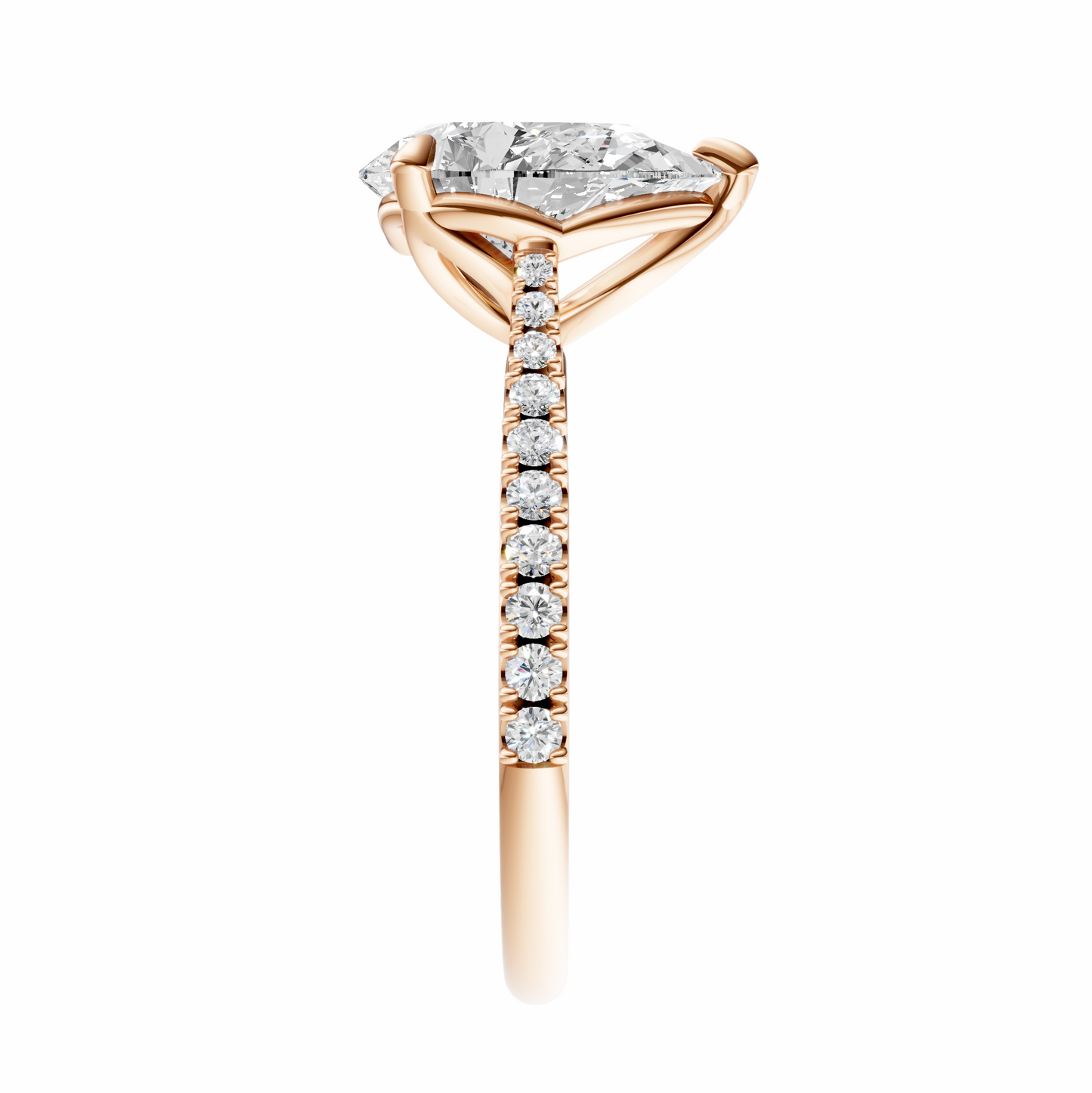 Pear Traditional Tapered Cathedral Tulip Setting