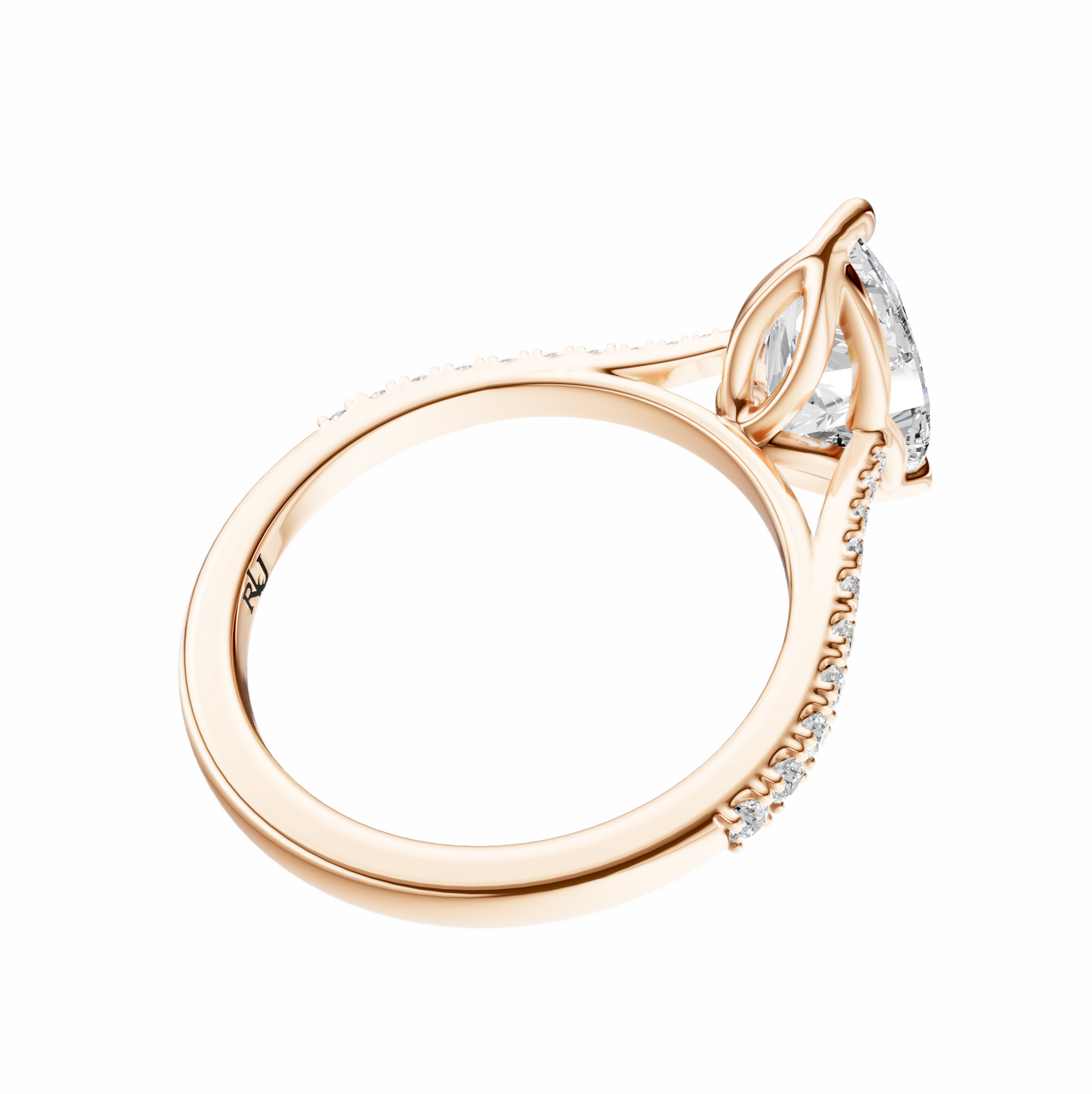 Pear Traditional Tapered Cathedral Tulip Setting