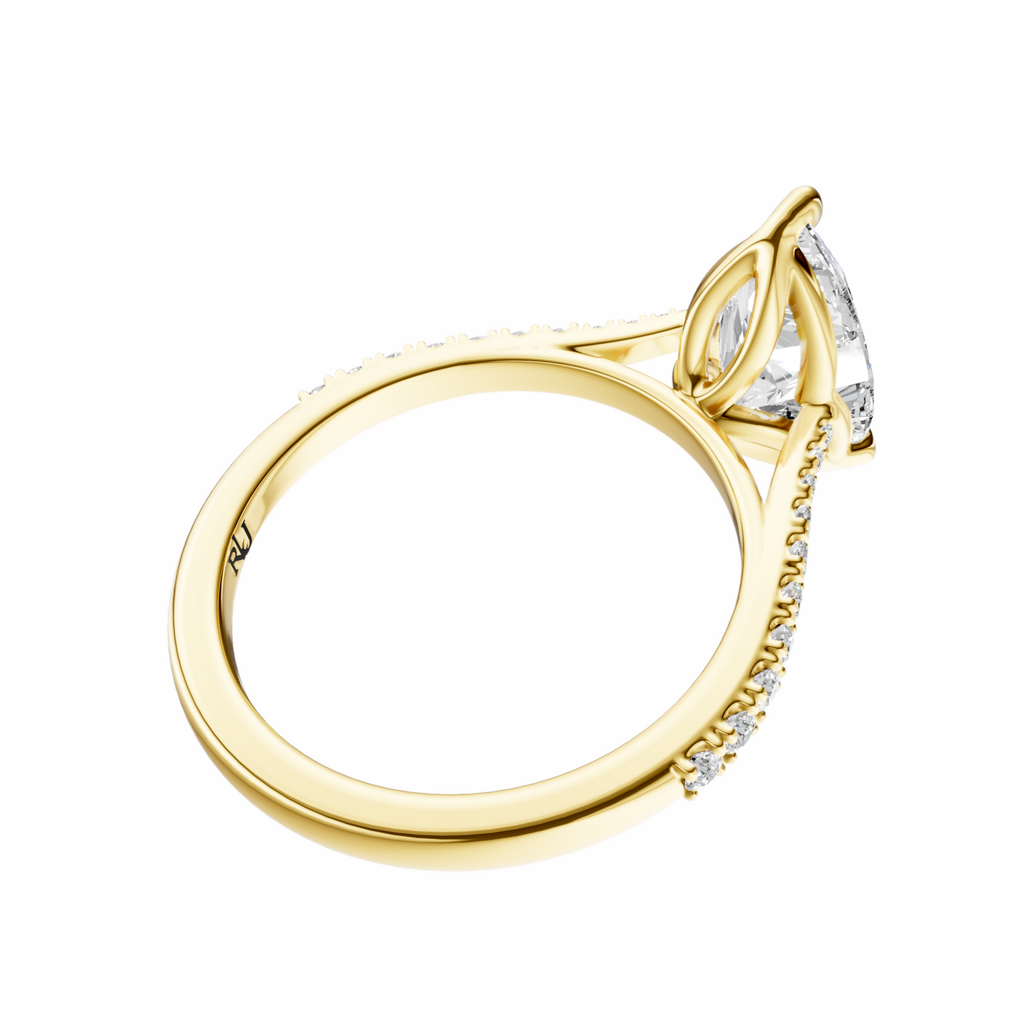 Pear Traditional Tapered Cathedral Tulip Setting