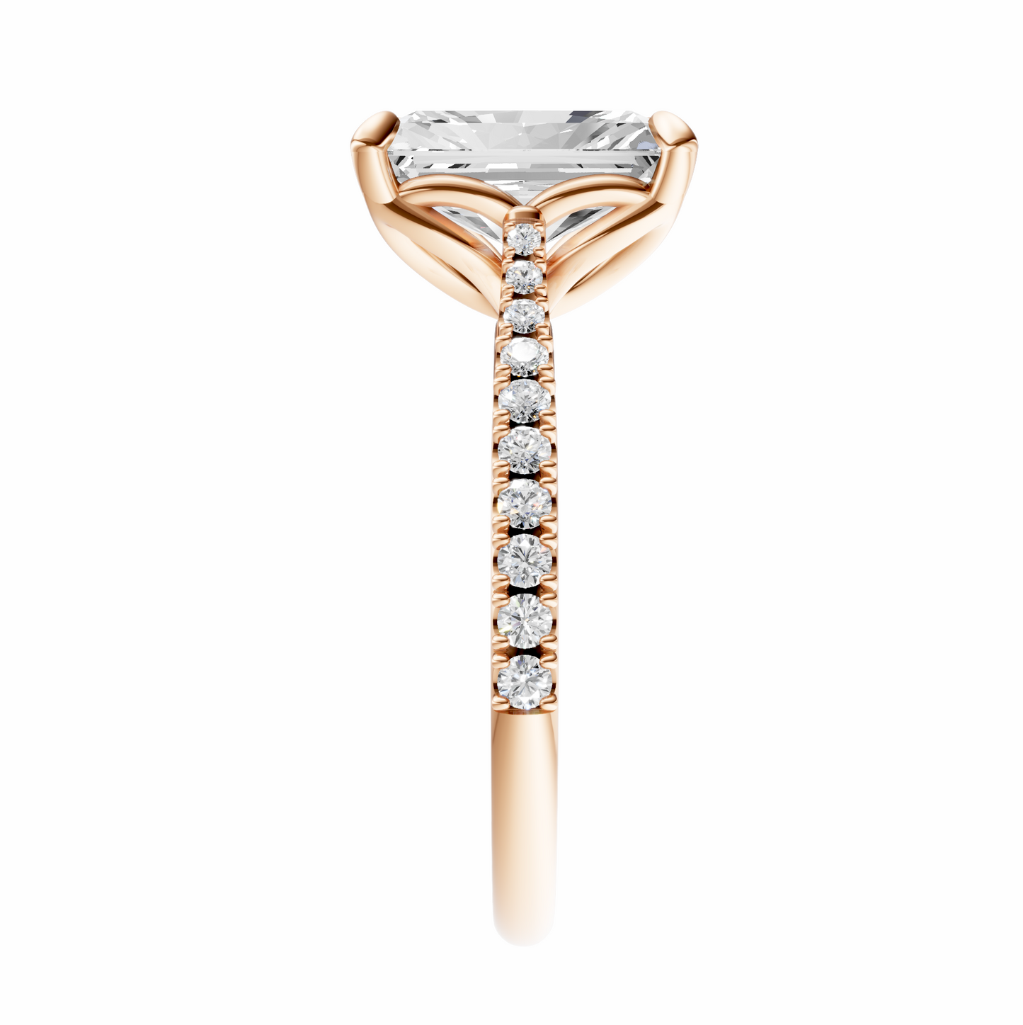 Radiant Traditional Tapered Cathedral Tulip Setting