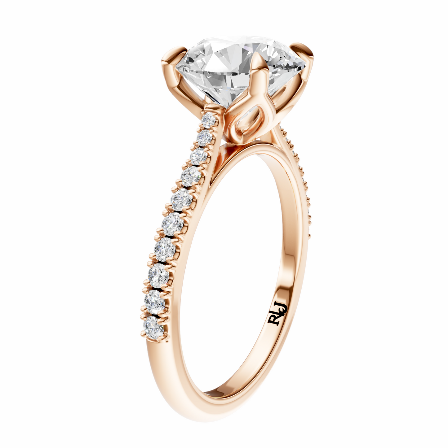Round Traditional Tapered Cathedral Tulip Setting