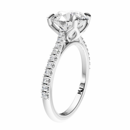 Round Traditional Tapered Cathedral Tulip Setting
