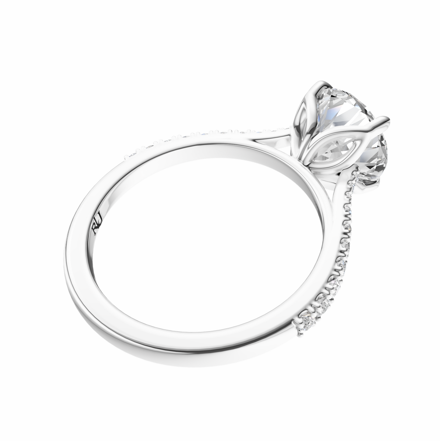 Round Traditional Tapered Cathedral Tulip Setting