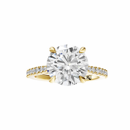 Round Traditional Tapered Cathedral Tulip Setting