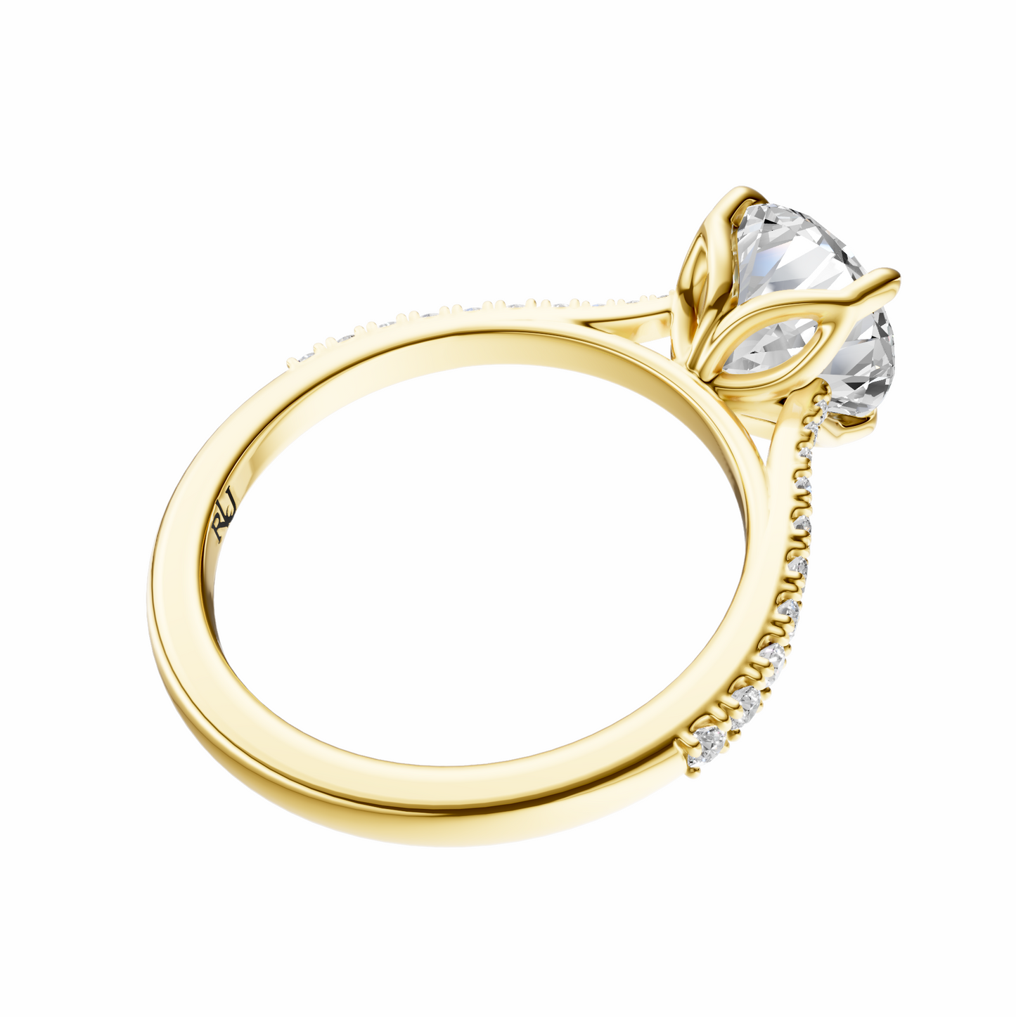 Round Traditional Tapered Cathedral Tulip Setting