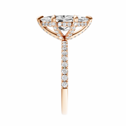 Marquise Traditional Flooded Basket Setting