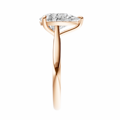 Pear Cathedral Solitaire Setting