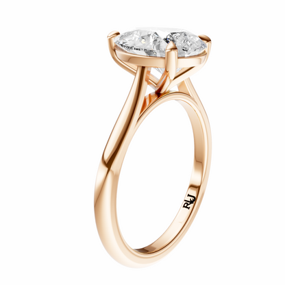 Pear Cathedral Solitaire Setting