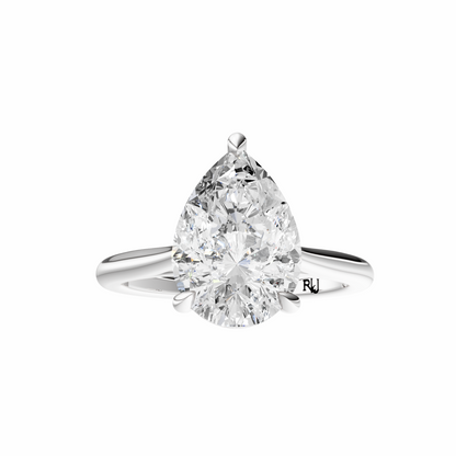 Pear Cathedral Solitaire Setting