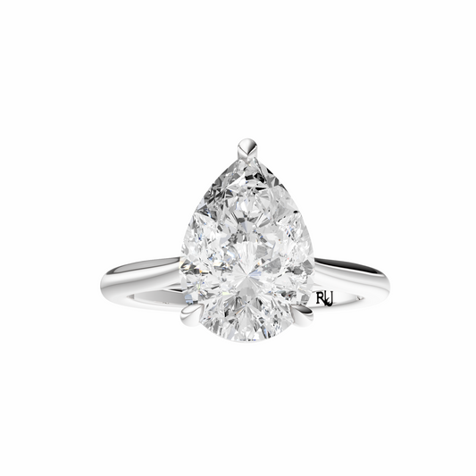 Pear Cathedral Solitaire Setting