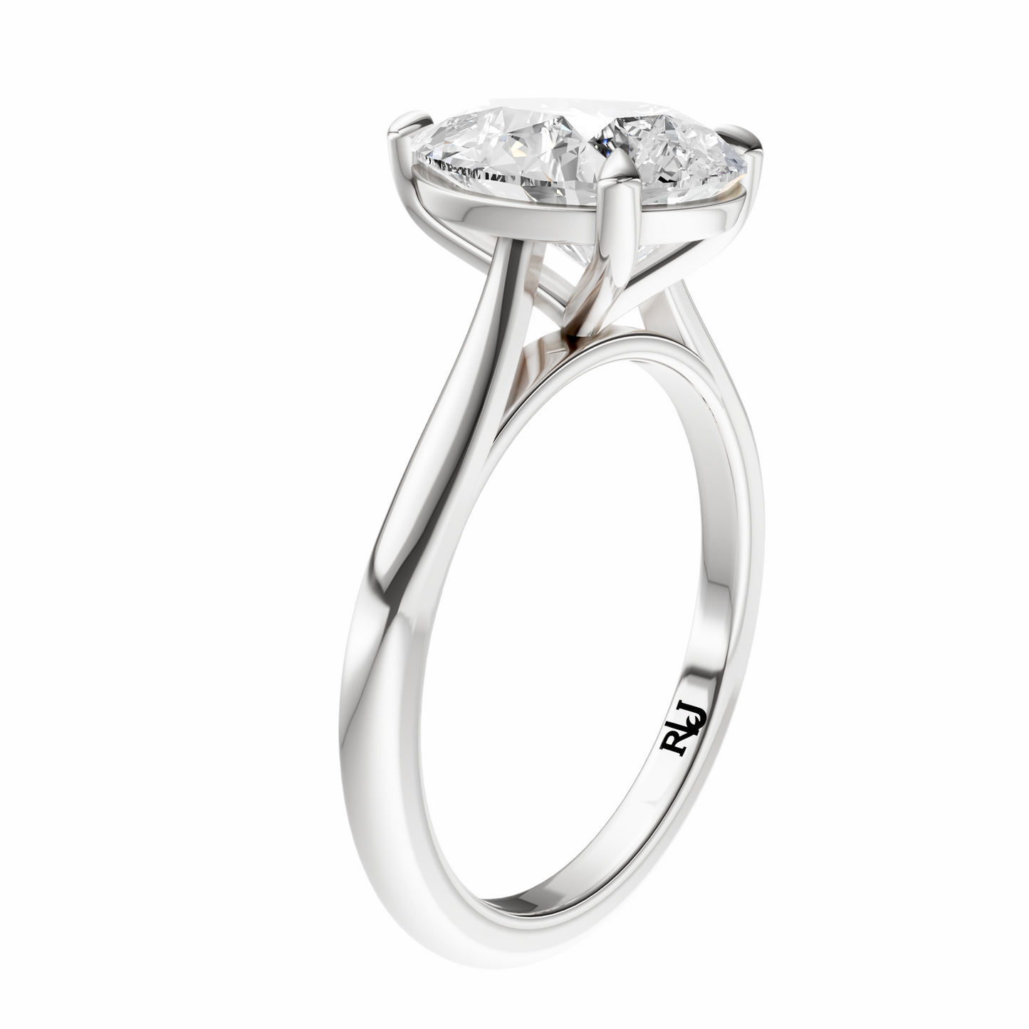 Pear Cathedral Solitaire Setting