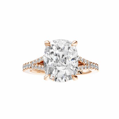 Cushion Traditional Split-Shank Cathedral Setting