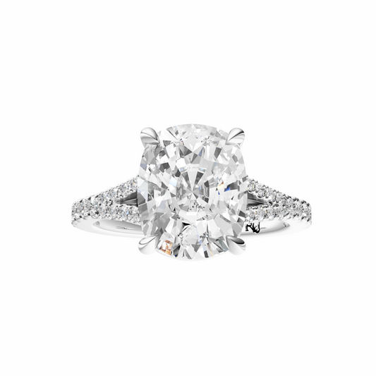 Cushion Traditional Split-Shank Cathedral Setting