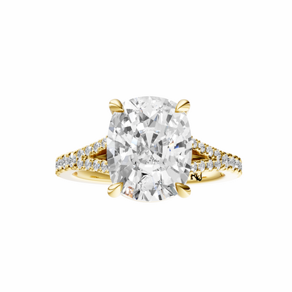 Cushion Traditional Split-Shank Cathedral Setting