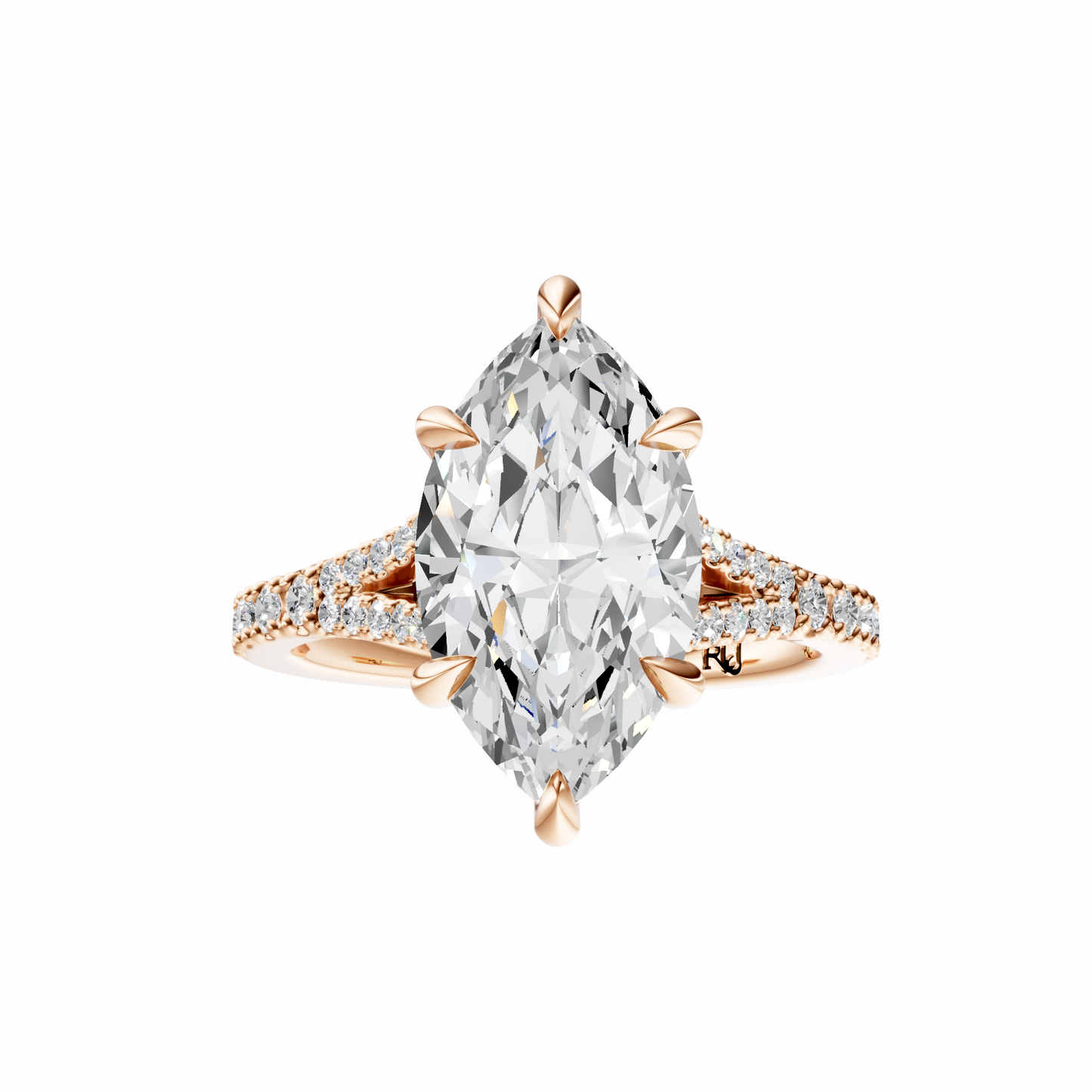 Marquise Traditional Split-Shank Cathedral Setting