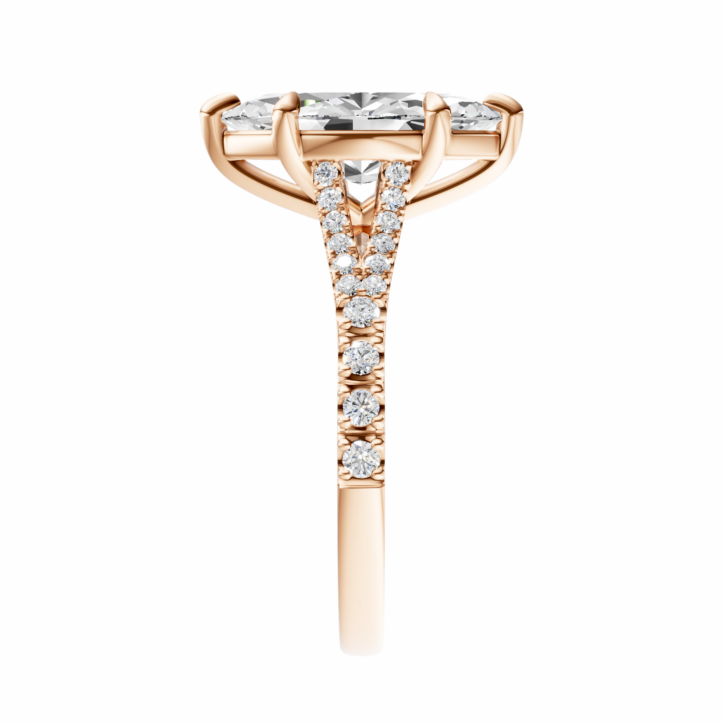 Marquise Traditional Split-Shank Cathedral Setting