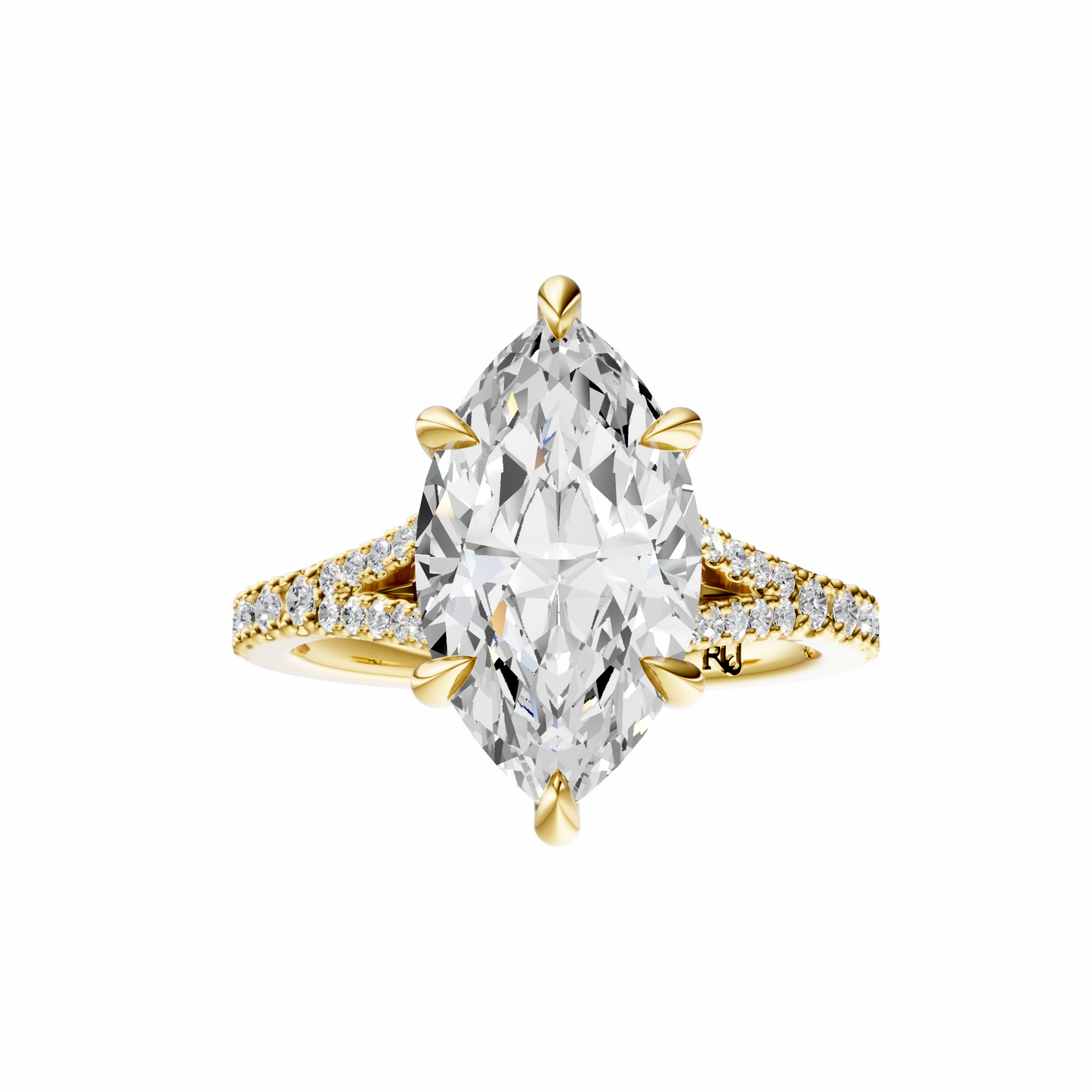 Marquise Traditional Split-Shank Cathedral Setting