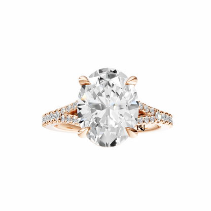 Oval Traditional Split-Shank Cathedral Setting